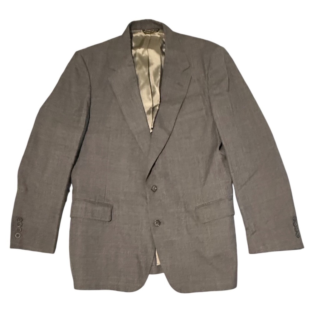 Jaymar-Ruby The Sansabelt Suit Blazer Mens Gray Textured Sport‎ Coat Vintage 42R